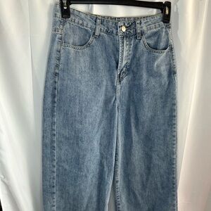 Classic Blue Denim Jeans wide leg